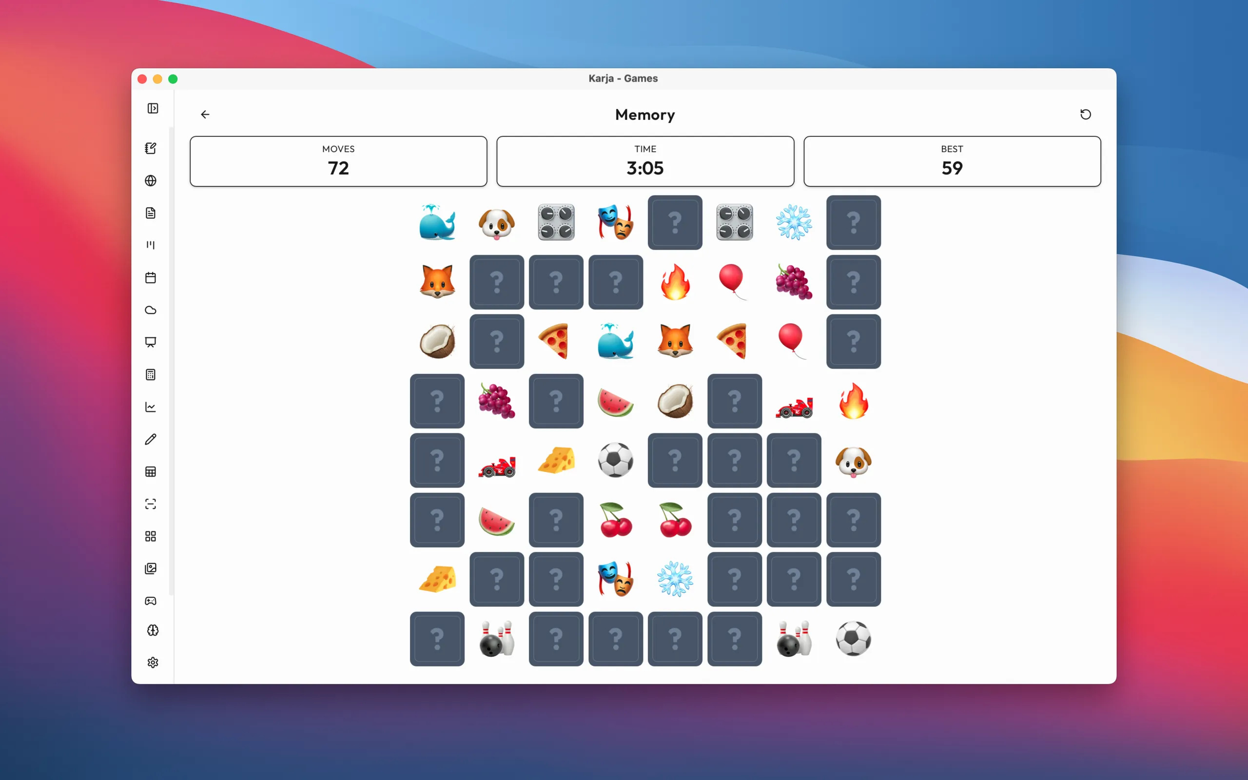 Games - light theme