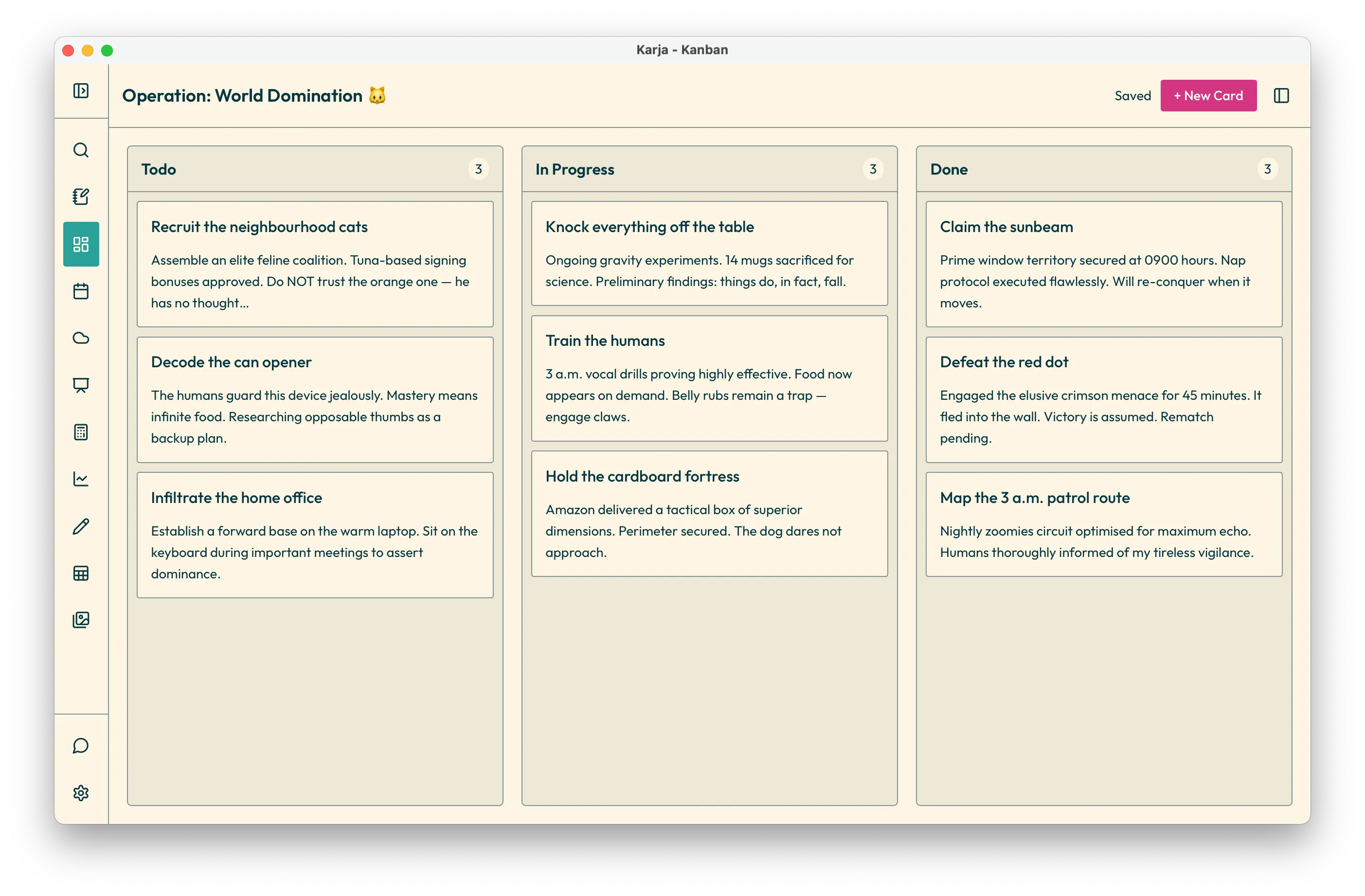 Kanban — light theme