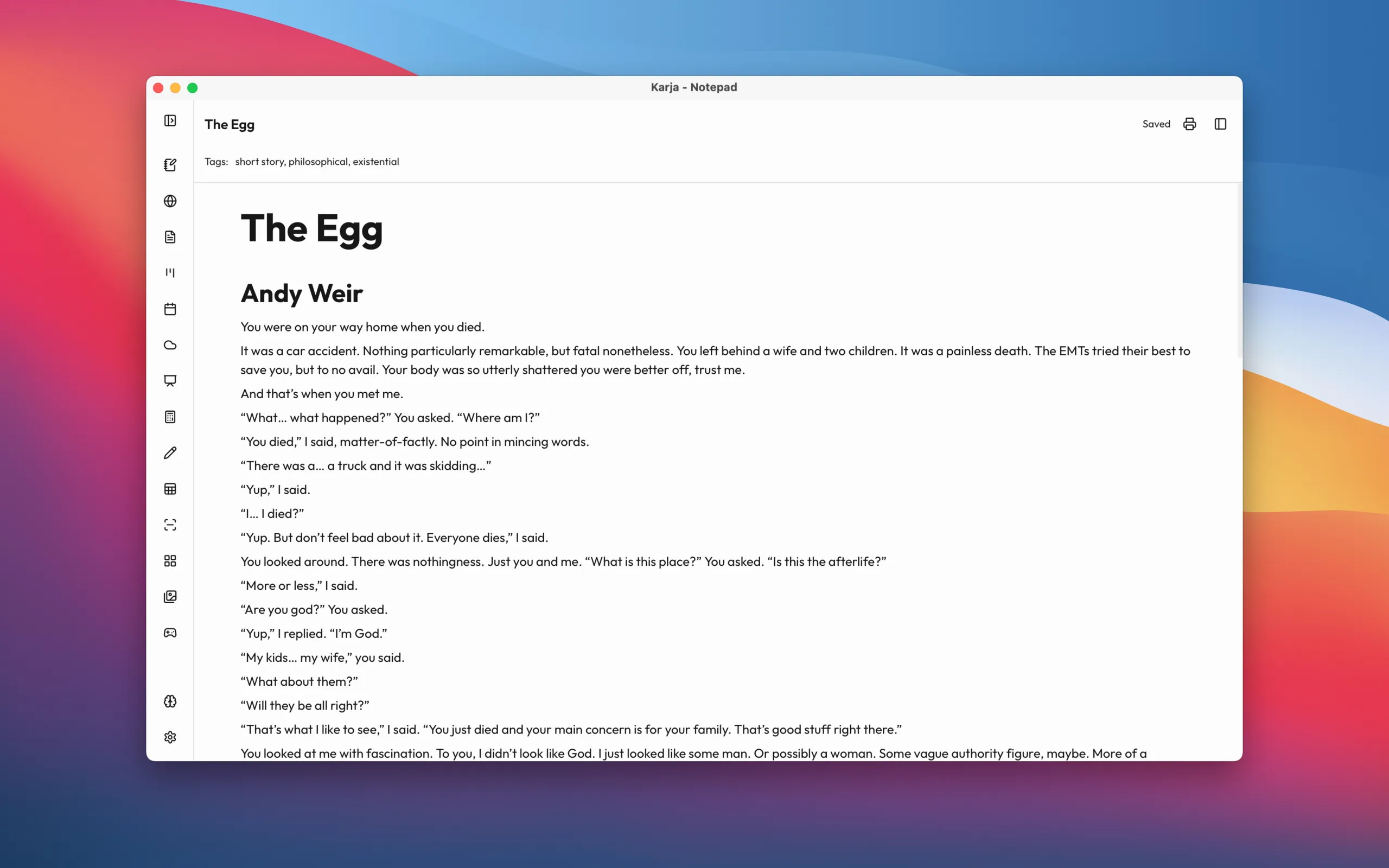 Notepad - light theme