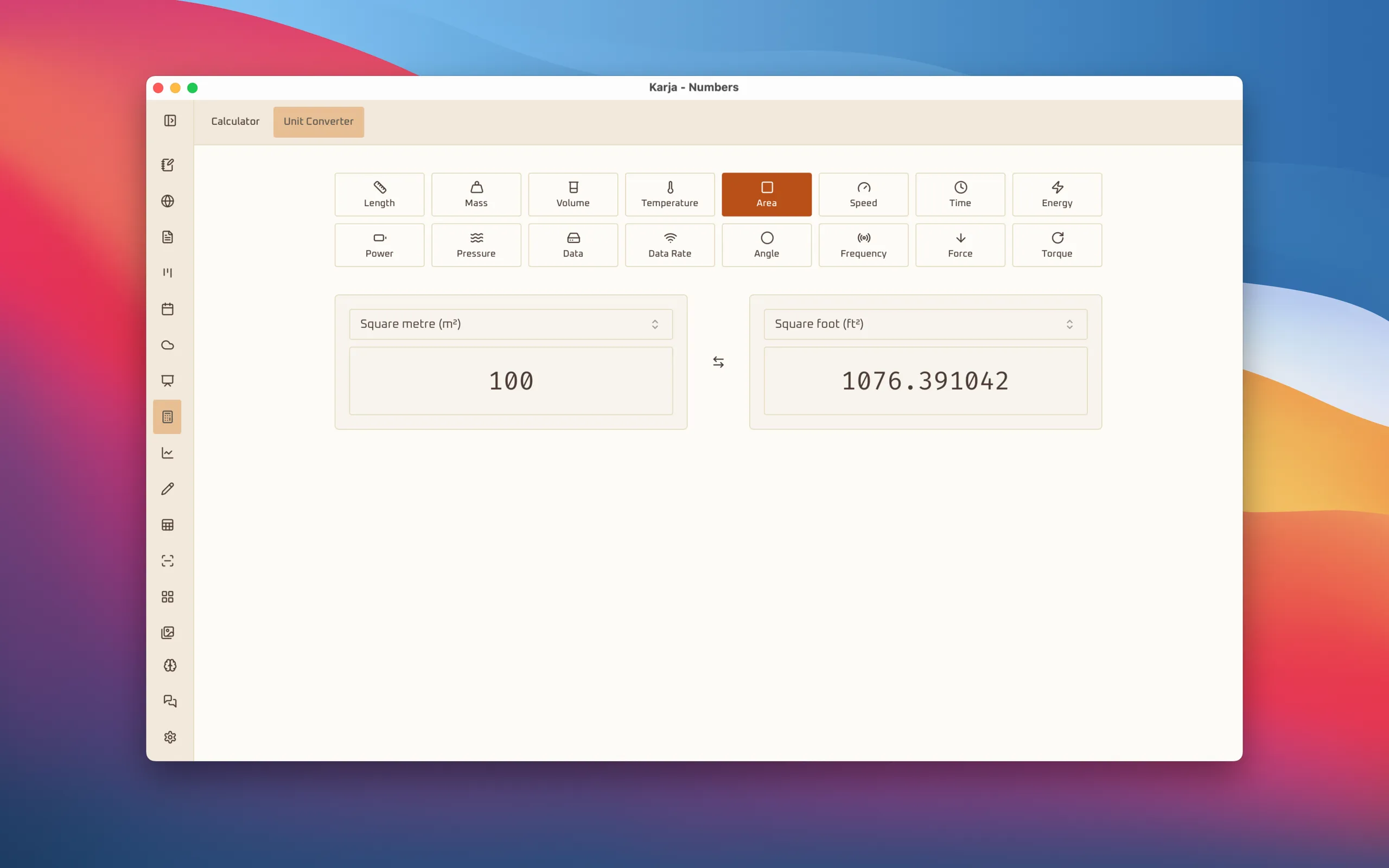 Numbers - light theme