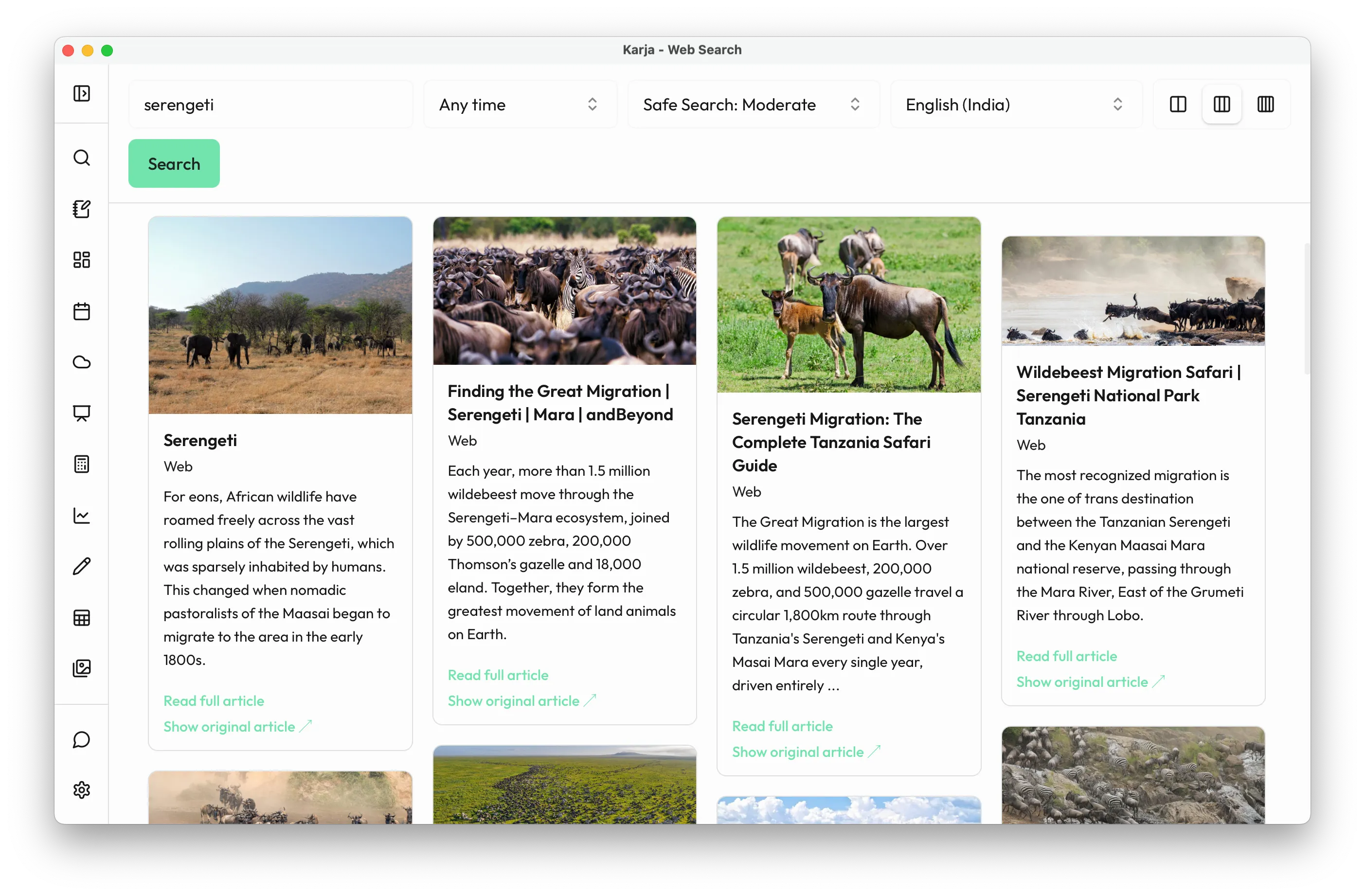 Web Search — light theme