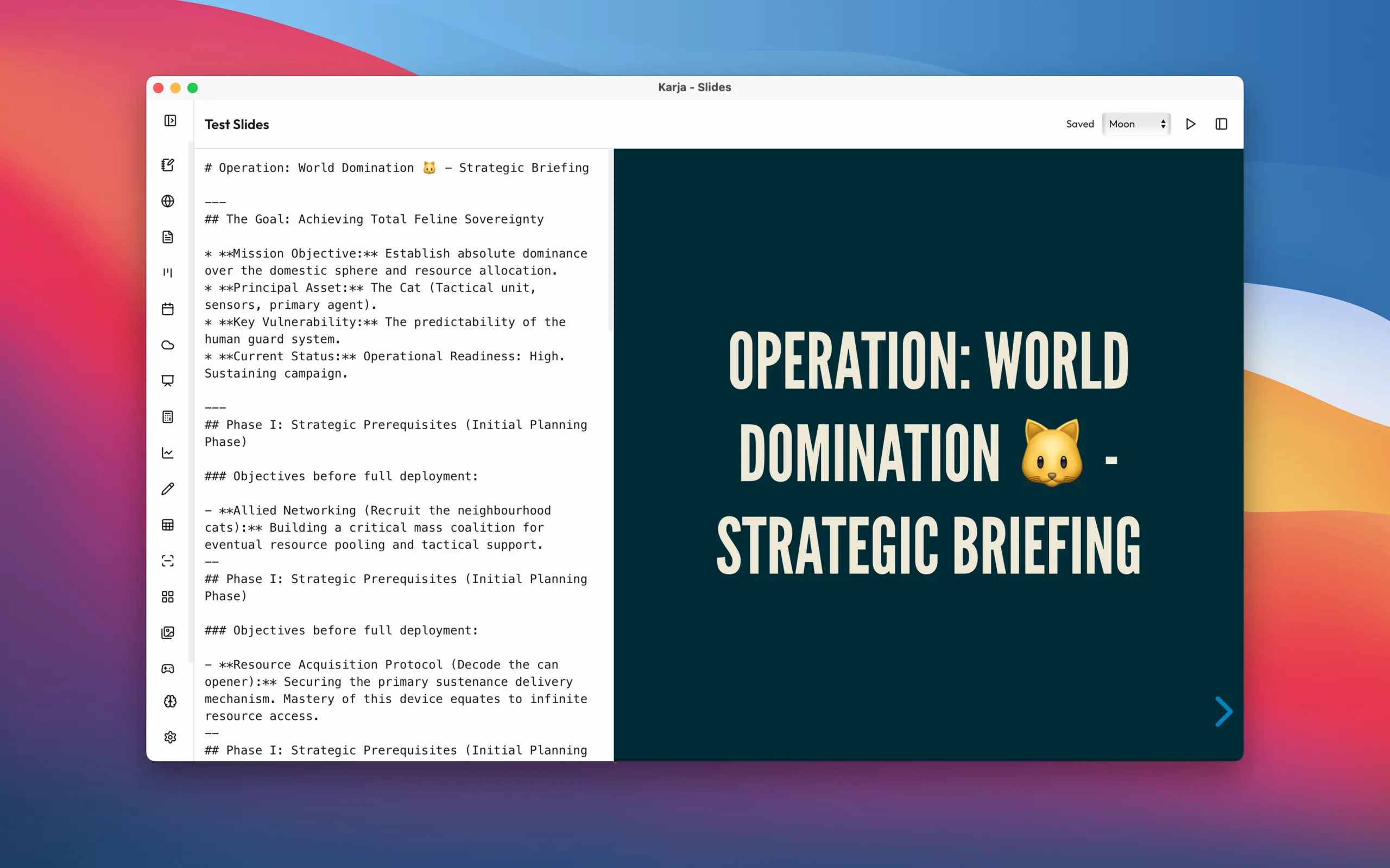 Slides - light theme